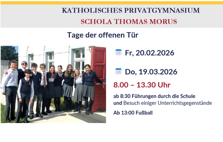 Tage der offenen Tür im 2. Semester 2025 / 26